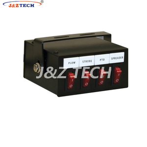 4 buttons switch box with plow strobe pto spreader button